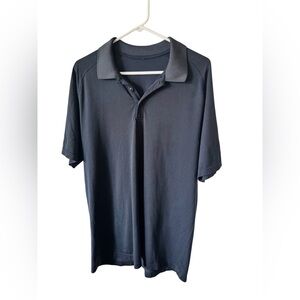 Lululemon Men’s Evolution Navy Blue Short Sleeve Polo Shirt Stretch Lulu Size XL